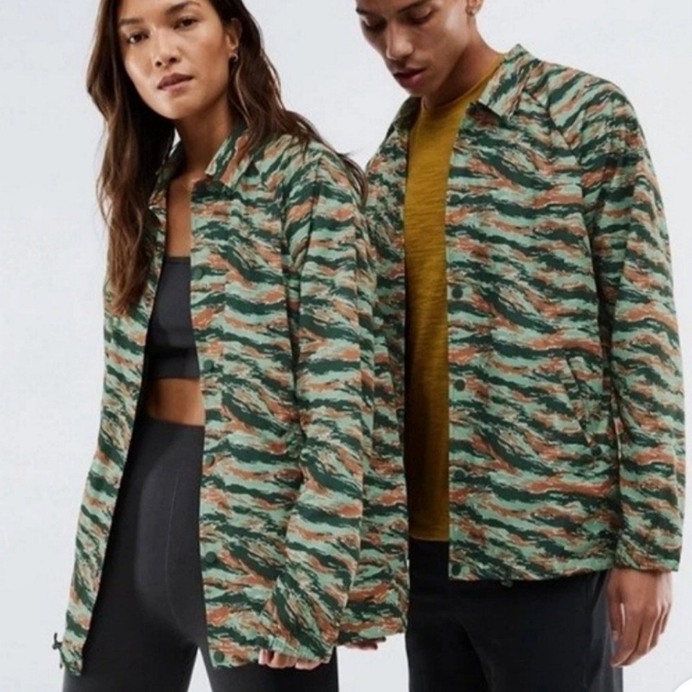 Fabletics Only Coaches Printed Rain Jacket Medium - image 2